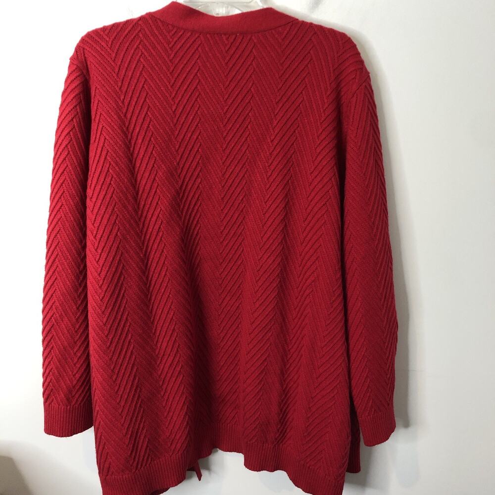 Talbots Plus Women's Open Front Chevron Pattern R… - image 5